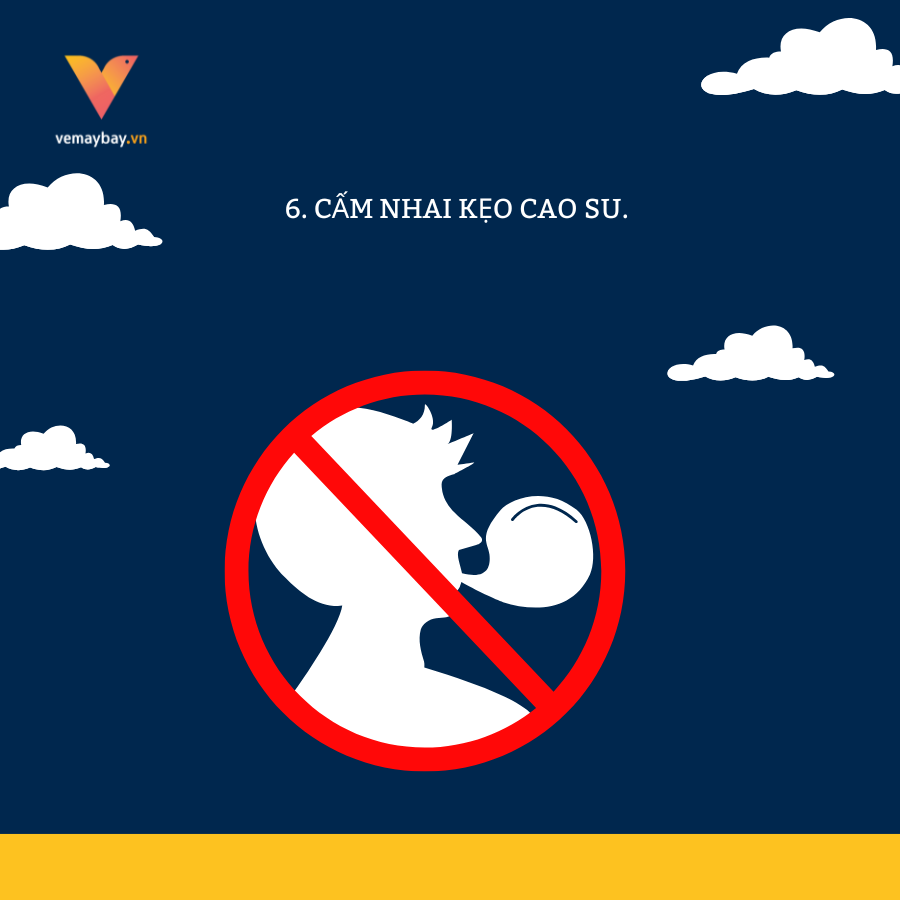 Cấm nhai kẹo cao su