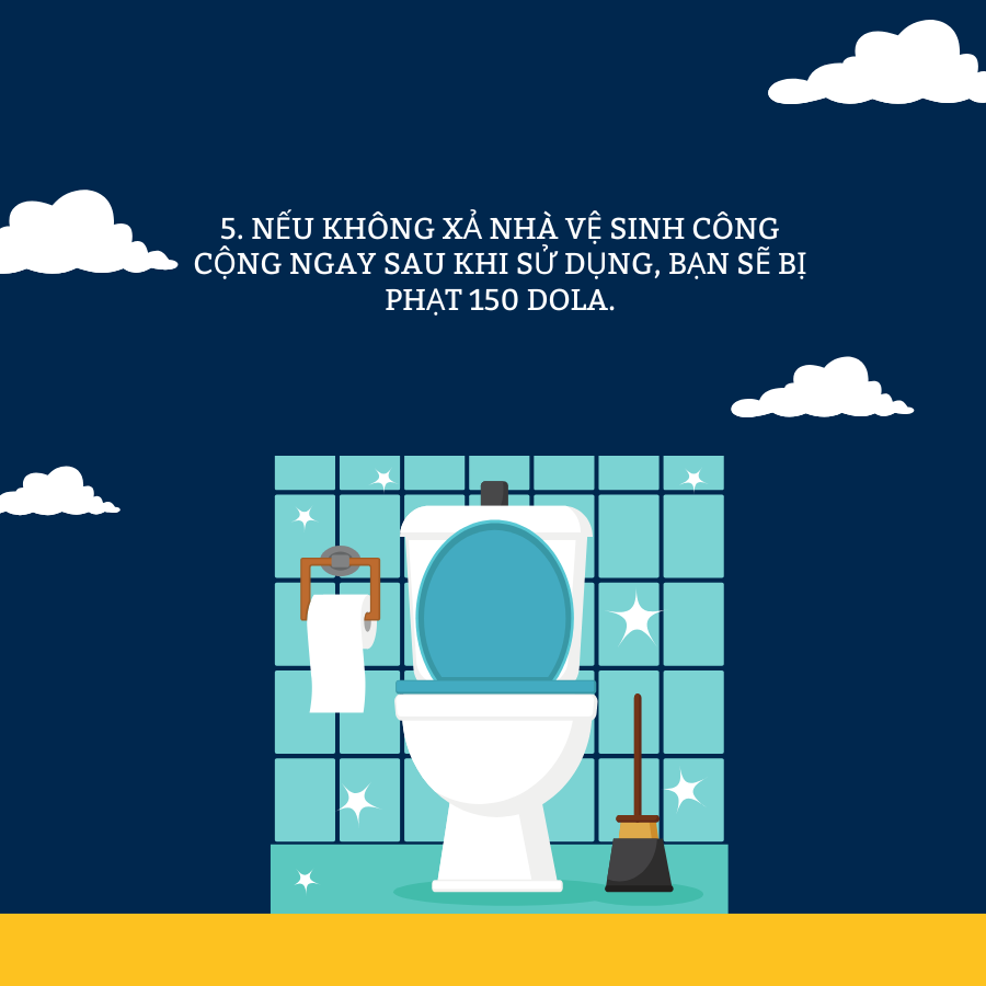 Không xả nước nhà vệ sinh công cộng? Bị phạt ngay!
