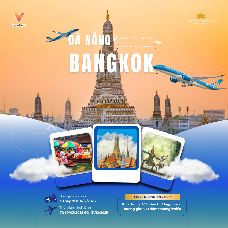 Vietnam Airlines Khai Thác Lại Đường Bay Đà Nẵng – Bangkok