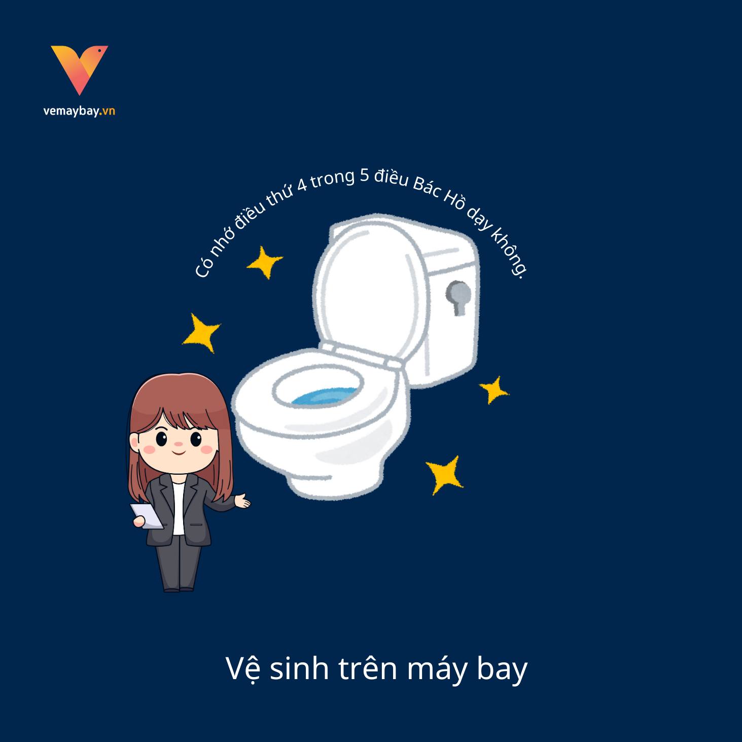 Vệ sinh trên máy bay – Giữ gìn không gian chung