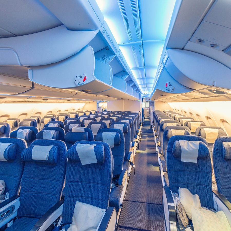 Giao diện chọn chỗ ngồi ưa thích khi check-in online máy bay